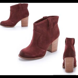 Anthropologie Splendid “Lakota” Maroon Suede Boots